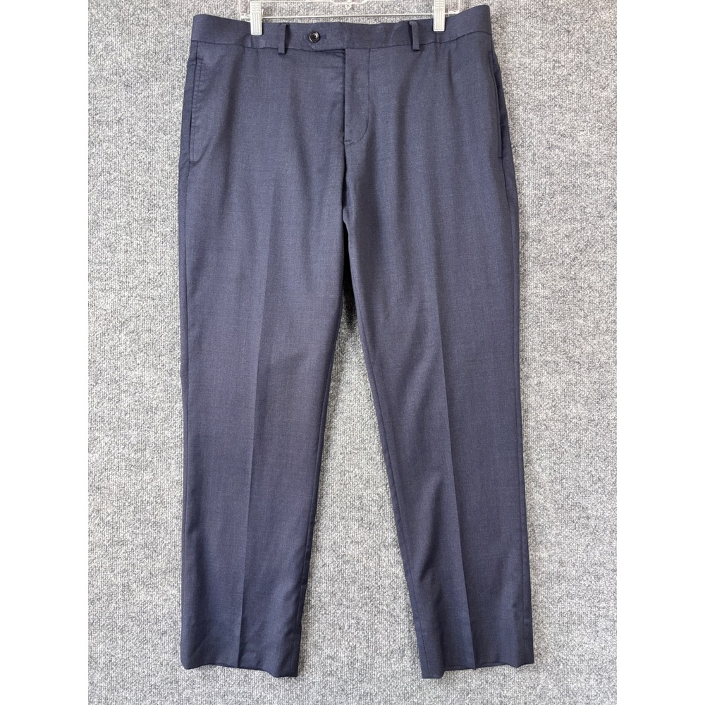 Brooks‎ Brothers Dress Pants Men 37x30 Blue 1818 Classic Reda Wool Italy Preppy